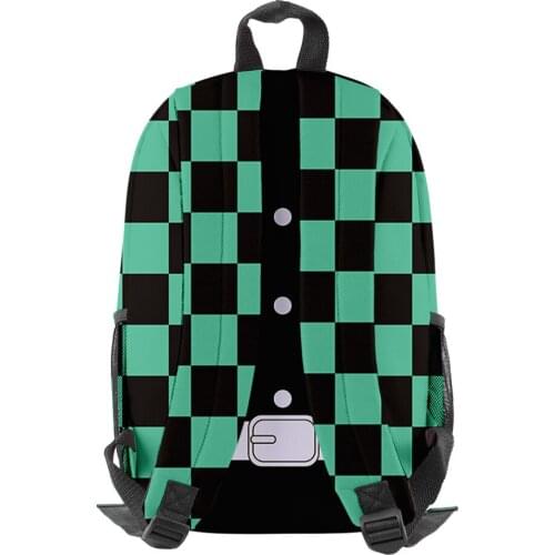 WAWNI Anime Demon Slayer Kimetsu No Yaiba 3D Merch Oxford Cloth Shoulder Backpack Printed Multi Casual School Bag