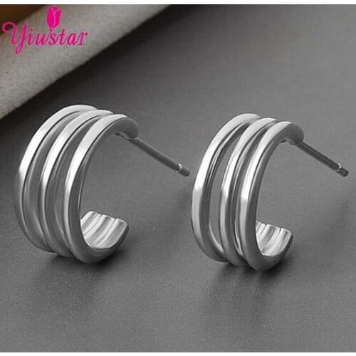 Punk Style Earring Hook Golden Semicircle Open Circle Earrings Unusual Small Women Exaggerated Piercing Jewelry 2020 Trend Kpop