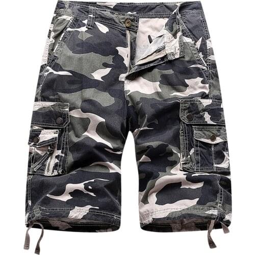 Camouflage Tactical Cargo Shorts Men Casual Outdoors Shorts Pant Pocket Beach Work Loose Men Shorts
