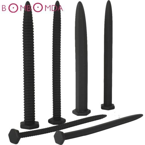 Spiral Male Urethral Dilator Sound Block Horse Eye Penis Stimulate Plug Nail Silicone Catheter Sounding Man Masturbation Sex Toy