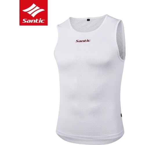 Santic Cycling Vest Winter Keep Dry Men MTB Road Bike Bicycle Vest Mesh Breathable Anti-sweat Cycling Underwear Cycling Clothing