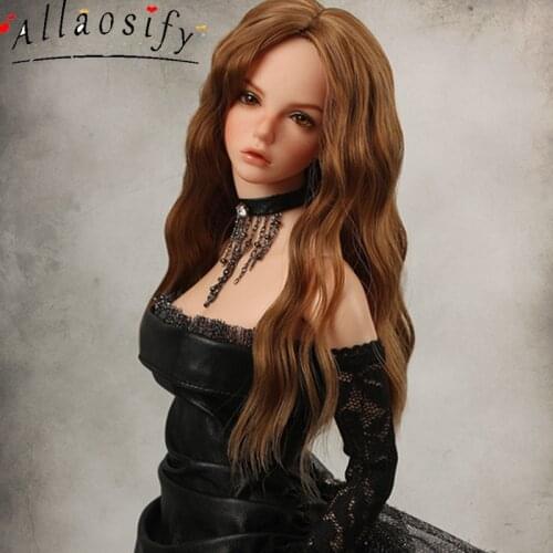 Allaosify Bjd Hair Newest 1/3 1/4 1/6 1/8 Bjd Long Wave High Temperature Fiber For Dolls Bjd Wig Free Shipping