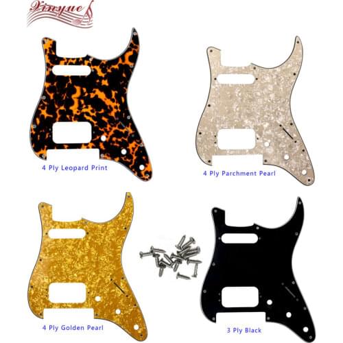 Pleroo Guitar Parts - For US 11 Screw Holes With Floyd RoseTremolo Brige St Hs strat Guitar pickguard Multiple colors available