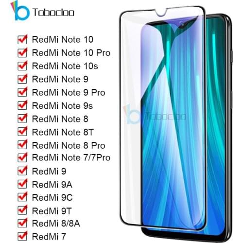 For XiaoMi RedMi Note 10 4G 10s 9 9T 9S Pro Note 8 8T 7 7A 8A GLOBAL VERISON 9C NFC 9A 9AT Tempered Glass Screen Protector 9D