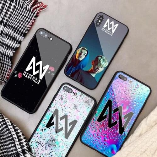 Marcus & Martinus Tempered Glass Phone Case For iphone 12 11 Pro Max 5 6 7 8 X XS XR XSMax Shell 12Pro Max Cover Shell