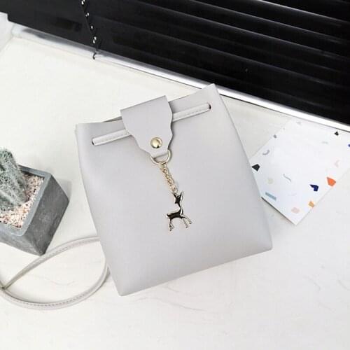 Women Shoulder Bag PU Leather Satchel Small Deer Handbag Lady Crossbody Messenger Bag Best Sale-WT