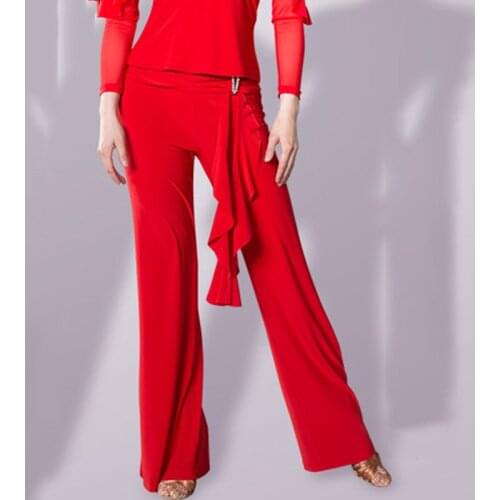 Latin Dance Pants Women Cha Cha Rumba Samba Tango Salsa Ballroom Dancing Clothes Ladies Trousers Practice Show Wear DNV11744