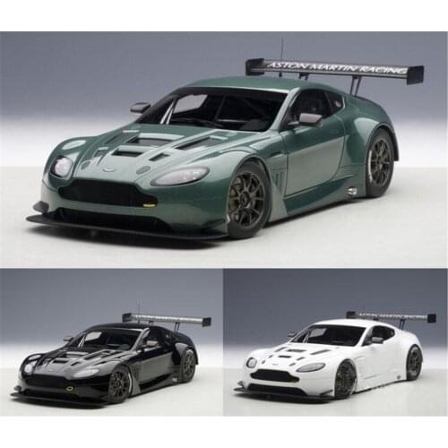 1/18 AUTOart For ASTON MARTIN Vantage V12 GT3 Mode Car Toys Boys Girls Gifts Collection Black/White/Green Metal,Plastic,Rubber