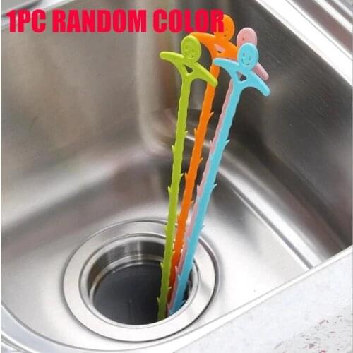 1pc Home Hair Sewer Cleaning Brush Kitchen Sink Tub Toilet Dredge Pipe Snake Brush Tools Creative Bathroom Kitchen Accessories
