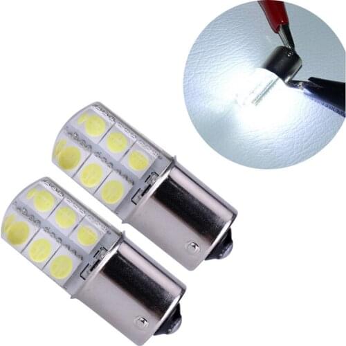 10 PCS 1156 BA15S COB Led Car Light P21W 1156 5050 12 Smd Led Brake Stop Signal Light Bulb Crystal Lights 12V