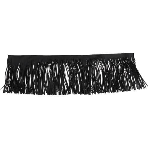 100cm Black Faux Leather Tassel Fringe Lace Trim DIY Lace Fabrics Width 15cm