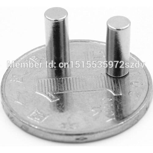 1000pcs Strong Round Dia 4mm x 10mm N35 Rare Earth Neodymium Magnet Art Craft Fridge 4x10mm