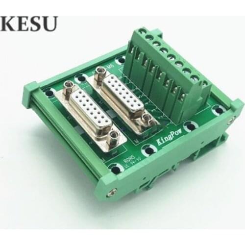 5pcs Double DB15 15 pin 8PIN+7Pin Ports D-SUB female Male Terminal Breakout PCB Board Module Adapter Connector