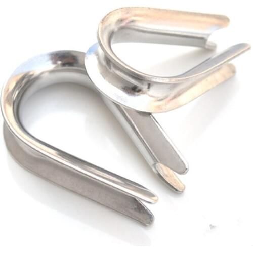 50pcs 2mm M2 Wire rope thimble 304 stainless steel Cable Wire Rope Thimbles Rigging Clamps Triangle Sleeve Ring
