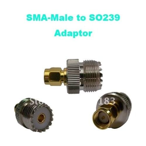 SMA-Male TO SO239 UHF-Female Adaptor for Handheld Two way Radios