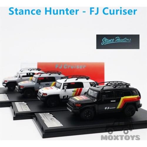 Stance Hunters 1:64 Toyota FJ Cruiser XJ10 LHD Black/White/Silver/Gray Model Car