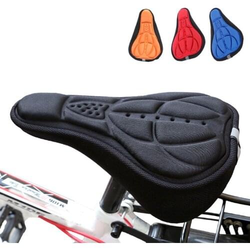 1PC Bike Seat Cover Bicycle Silicone 3D Gel Saddle Pad Padded Soft Cushion Soft And Comfortable Anti Friction Feature