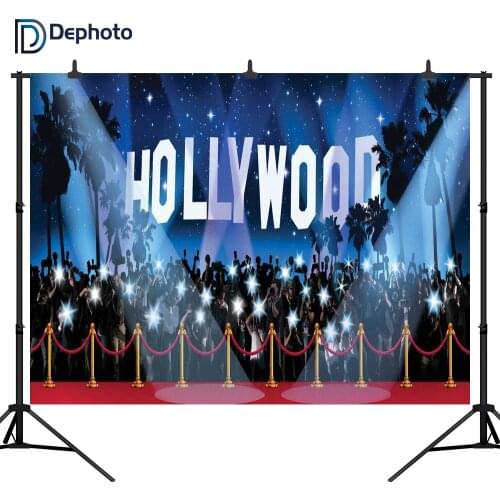 DePhoto photography backdrop Star red carpet glare center of Hollywood party background photocall customize for photo studio