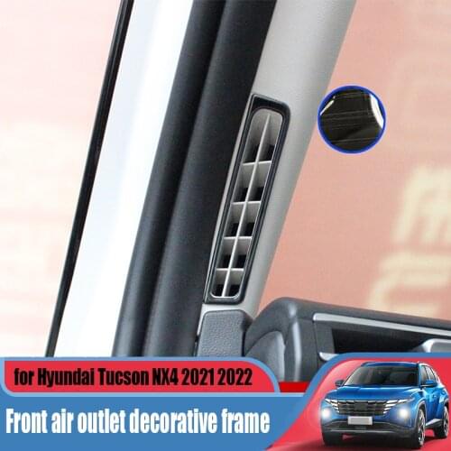 For Hyundai Tucson NX4 2021 2022 front column air outlet stainless steel decorative frame anti-scratch