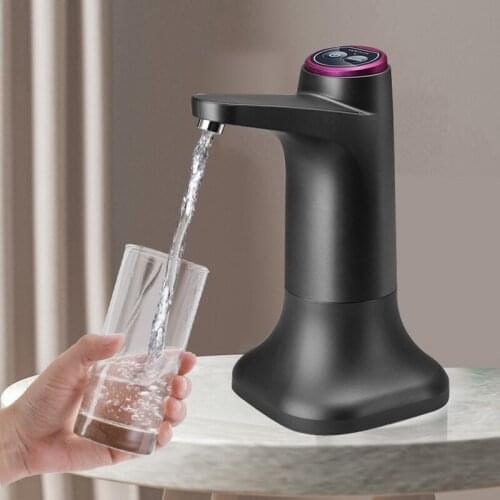 Electric Water Bottle Pump with Base USB Water Dispenser Portable Automatic Water Pump Bucket Bottle Dispenser