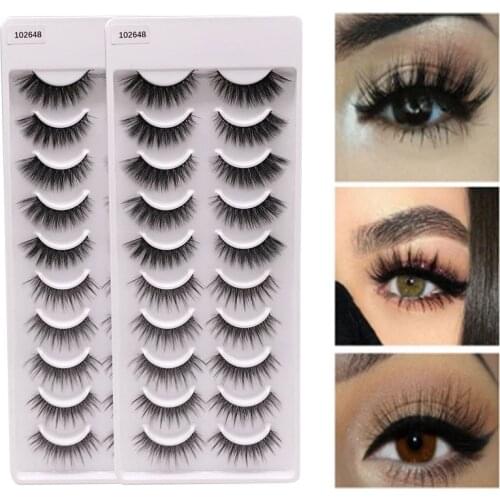 Synthetic Hair False Eyelashes Natural/Thick Long Eye Lashes Wispy Makeup Beauty Extension Tools
