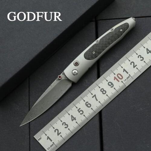 William Henry Gentac B30 pocket folding Knife M390 or Damascus blade titanium outdoor survival camping huntin knives EDC tools