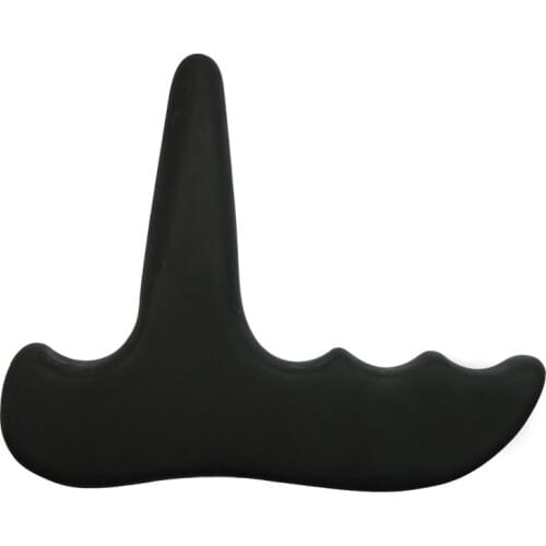 China Black Bian T Stone Needle GuaSha Massage Scrape Therapy Health Cure Acupuncture Stick Beauty Bar 110*83*13mm