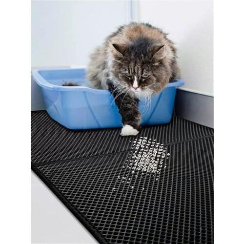 Double Layer Cat Litter Mat Waterproof Litter Trapping Pet Cat Litter Box Pad Mat Pet Toilet Clean Mat For Cat Supplies