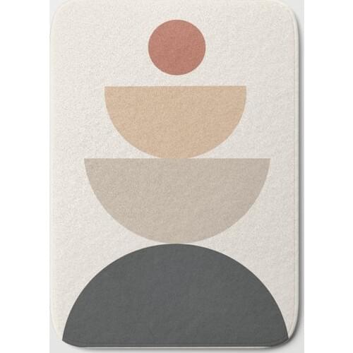 HOT Bathroom Rugs Geometric Modern Art Bath Mat Flannel Absorbent Non Slip Doormat for Entrance Door Bath Mats Bathroom