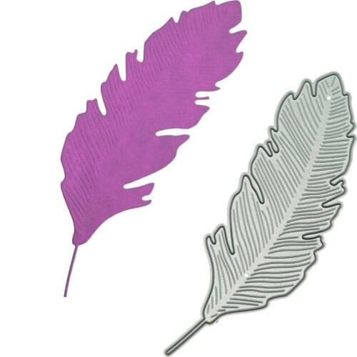 Feather Metal Cutting Dies Scrapbooking Craft Stuff Handmade Paper Card Decorating Punch Stencil Template