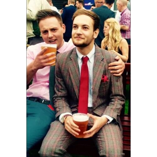 Mens Suits 3 Pieces Notch Lapel Herringbone Casual Wedding Prom Slim Fit high quality Tuxedos Jacket Blazer & Pants & Vest Black