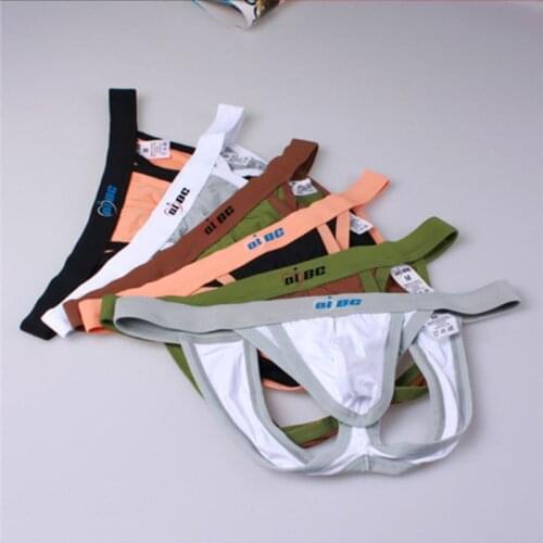 Backless Jockstrap Men Sexy Underwear Penis Hole Male Thong Erotic lingerie gay G Strings Sexy Low Waist Tee Panties Jock Strap