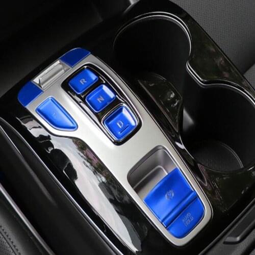 For Hyundai Tucson NX4 2021 2022 Car Aluminum Alloy Gear shift Button Stickers Interior Decoration Accessories Cover