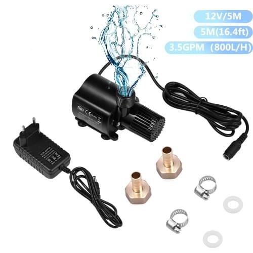 Durable 800L/H DC Water Pump Adjustable-Speed Quiet Solar Circulation Pump #W0