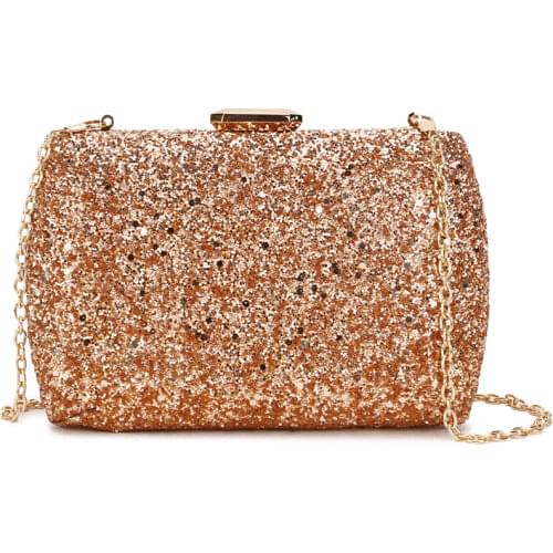 Luxury Sequins Fashion Party Wedding Clutch Bag Evening Bag Ladies Mini Messenger Bag For Women Flap Shoulder Bag Handbag Purse
