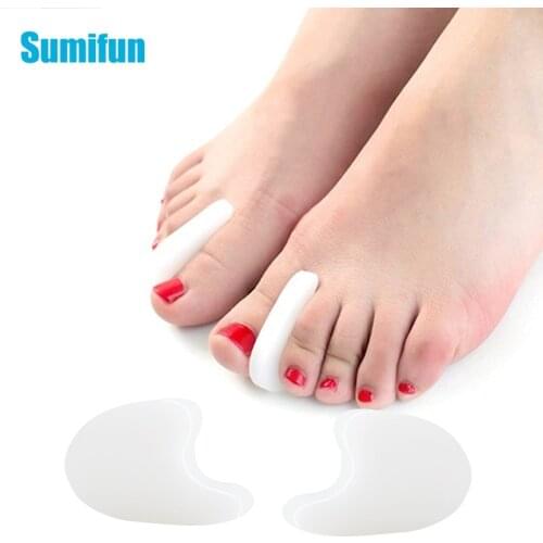 2Pcs Hallux valgus Silicone Gel Toe Separator Bunion Corns Blisters Foot Care Pain Relief Toes Thumb Protect Orthotics Foot