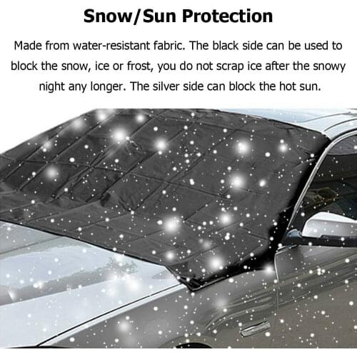 1Pcs Tarp Ice Scraper Frost Dust Removal Truck Van SUV Waterproof Car Windshield Snow Sun Cover Car Front Windscreen Cover