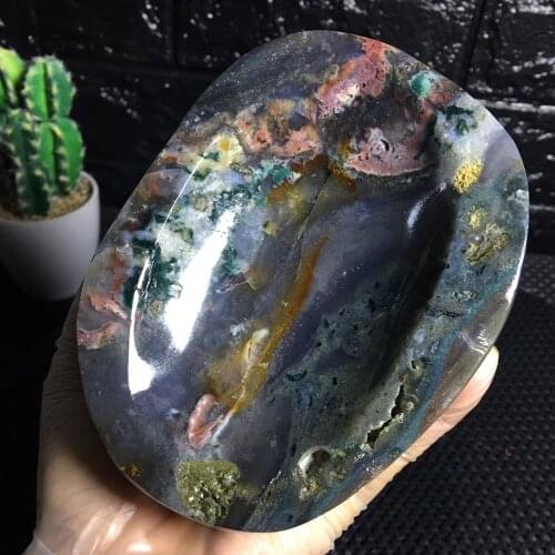 Random Narural Ocean Jasper Bowl Stones Teacup Jade Quartz Crystals Tobacco jar Teaware Creative Novelty Home Decoration