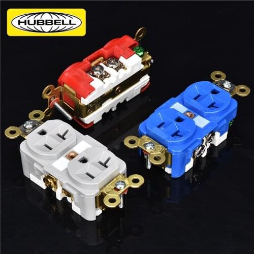 High-end Original Brand New HBL5362 HIFI Grade Pure Copper American Standard Power Socket Wall Plug Ferrule