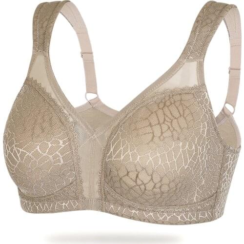 Bra Women Minimizer Plus Size Underwear Lace Bralette Wireless BH Female Brassiere Ropa Interior Femenina F Full Coverage