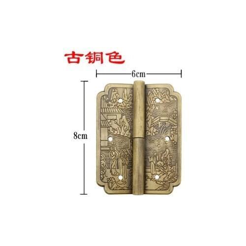 03Ming and Qing Dynasty Chinese classical brass bookcase, wine cabinet and TV cabinet door open and detachable open hinged hinge