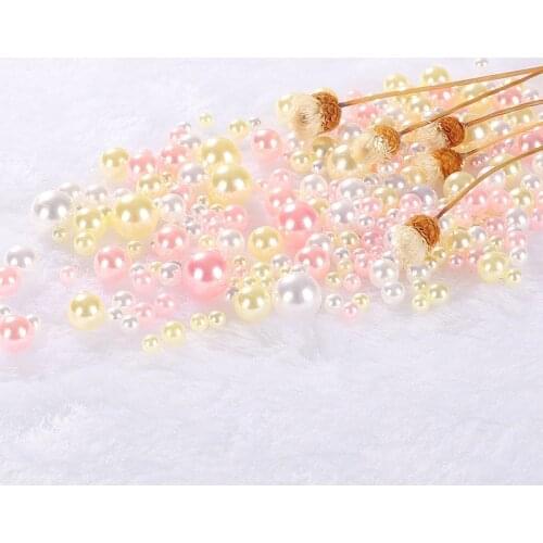 10g 3-8mm Fantasy colored nonporous pearl DIY handmade crystal drop adhesive UV resin adhesive simulation pearl pearl nail beads