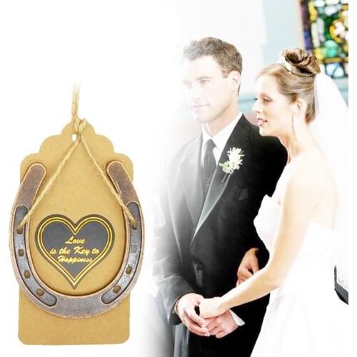 10Pcs/set Horseshoe Pendant Lucky Gift Creative Wedding Ceremony Party Favors Table Ornament