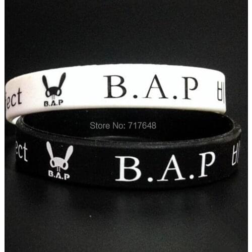 100pcs KPOP BAP Wristband Silicone Bracelets free shipping by ePacket