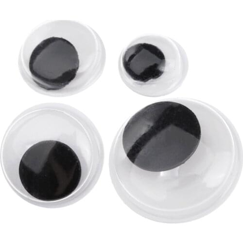 100pcs Sew On Wiggle Wobbly Googly Doll Toy Toy Animal Eyes For Sewing Scrapbook Toy Craft Trimmings 8/10/12/15mm