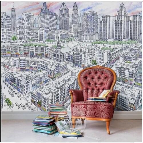 3d wallpaper custom photo European minimalist abstract geometric city architecture room 3d wall murals wallpaper for walls 3 d