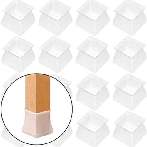 4/8/16 Pcs Furniture Protector Silicone Protection Cover Square for Chair Leg Floor Protector MUMR999