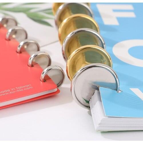 50pcs Electroplated Ring Binding Discs Mushroom Hole Notepad Hand Account Disc Binding Mushroom Hole Discs Factory Direct Sales