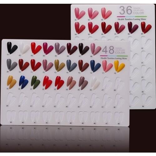 Acrylic Nail Tips Color Display Stand Nail Polish Color Template Display Shelf Color Card Manicure Tool for Nail Art Display
