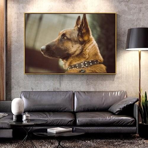 Artcozy Oil Canvas Painting german shepherd For Home Decoration Wall Art